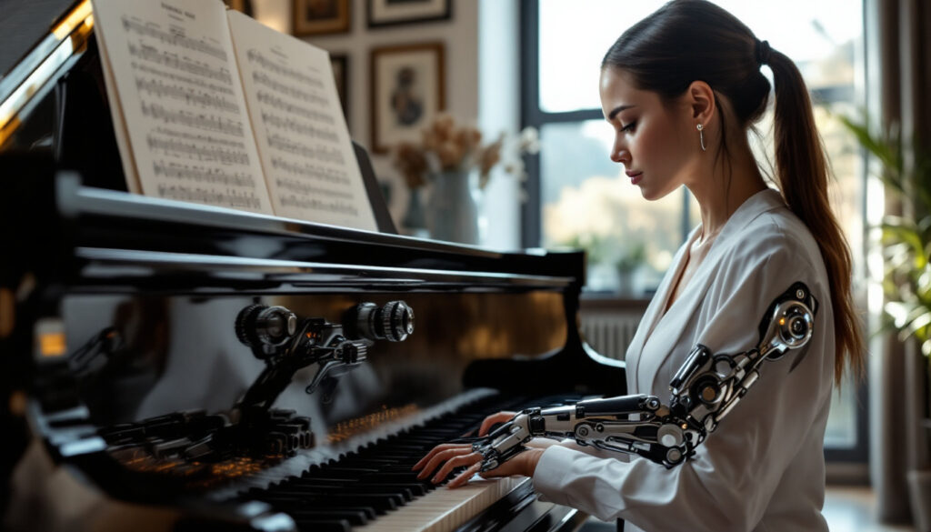 découvrez comment un exosquelette de main robotique révolutionne le monde de la musique en permettant aux pianistes d'accélérer leur jeu avec précision et aisance. explorez les innovations technologiques qui transforment l'expérience musicale.