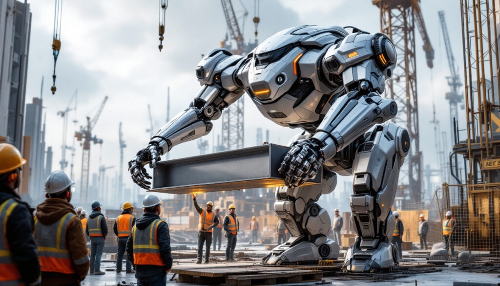 découvrez notre robot portable innovant conçu pour faciliter le levage de charges lourdes, améliorant ainsi la sécurité des travailleurs en réduisant les risques de blessures sur le lieu de travail.
