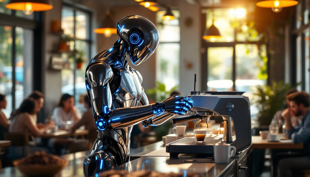 découvrez comment un robot barista innovant transforme l'industrie du café grâce à l'intelligence artificielle. plongez dans l'univers fascinant de la technologie qui redéfinit l'art de préparer des boissons chaudes.