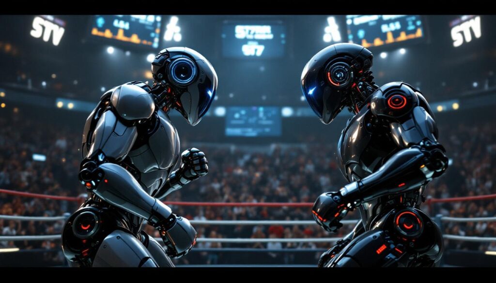 découvrez le premier match de boxe de robots, une expérience captivante mettant en scène les avancées des humanoïdes industriels développés par persona ai. plongez dans l'univers innovant de la robotique et assistez à une compétition unique qui allie technologie et divertissement.