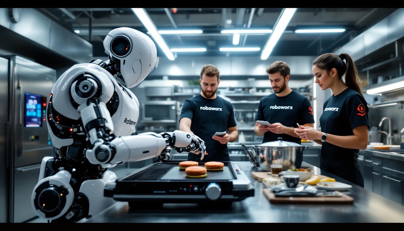 découvrez comment roboworx collabore avec miso robotics pour assurer l'installation et la maintenance de flippy, le robot révolutionnaire qui transforme l'industrie de la restauration en automatisant les tâches de cuisine et en améliorant l'efficacité.