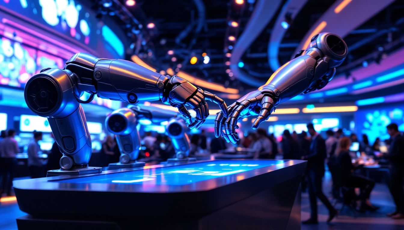 louez des bras robotiques pour vos événements interactifs et offrez à vos invités une expérience innovante et captivante. parfait pour salons, expositions, animations et démonstrations technologiques.