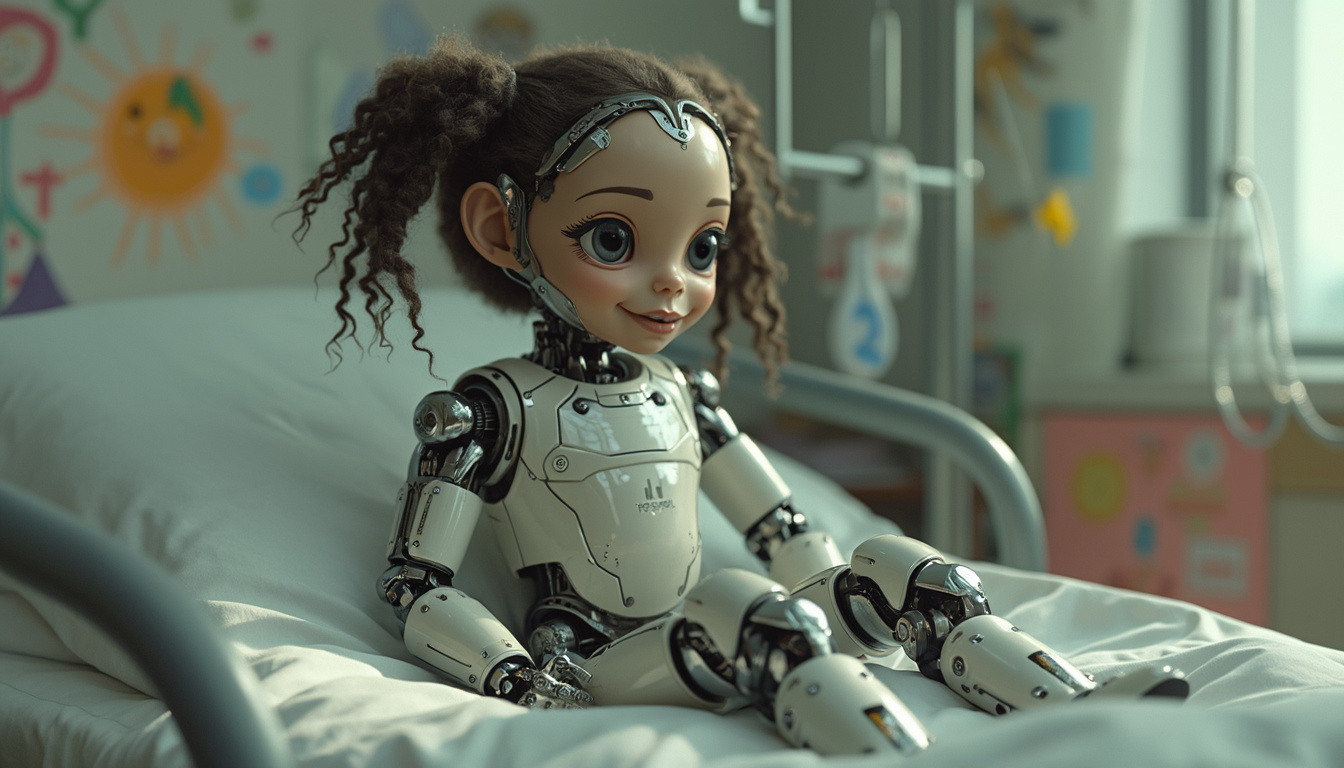 découvrez comment un robot, conçu pour ressembler à une fillette de 7 ans, accompagne les jeunes patients à l'hôpital, les aidant à surmonter la peur et la solitude grâce à sa présence rassurante et interactive.