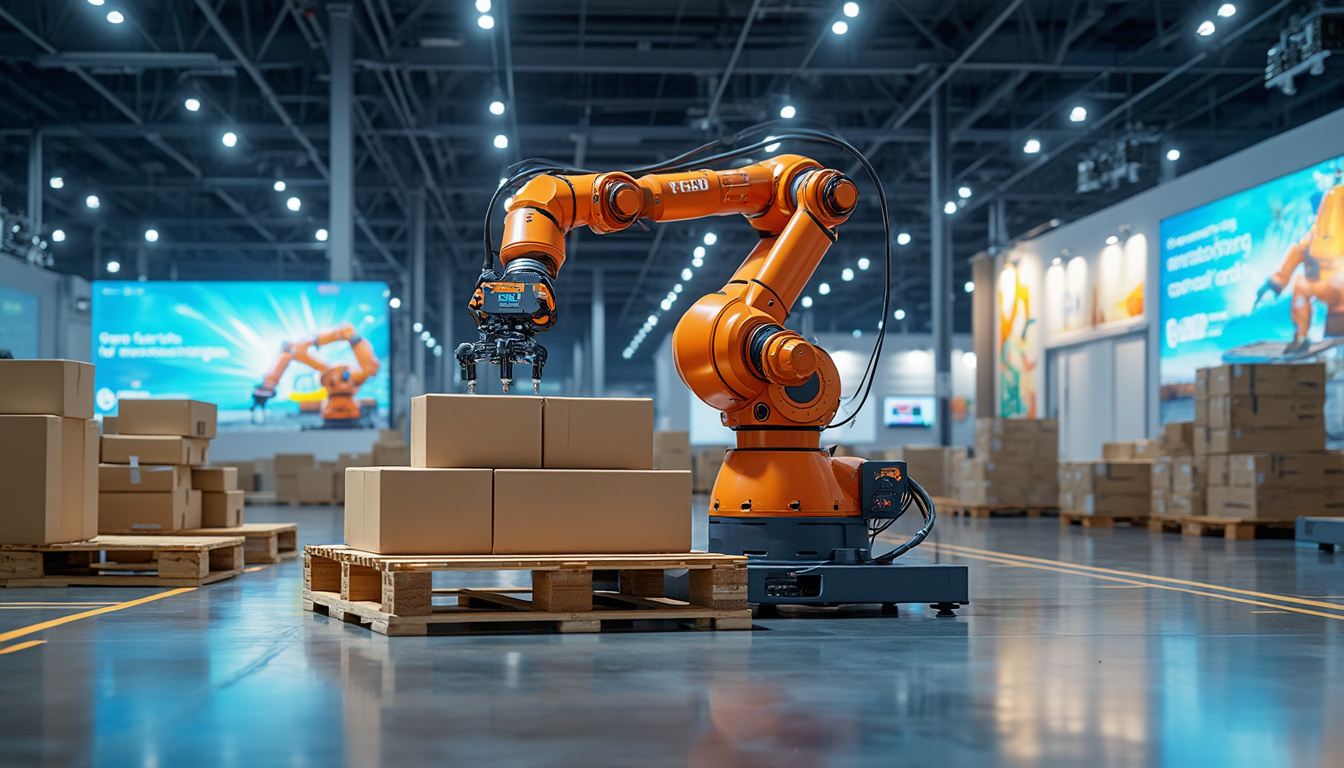 découvrez le cobot de palettisation économique igus fr20, dévoilé lors du salon pack expo. innovation, efficacité et automatisation abordable pour vos lignes d'emballage.