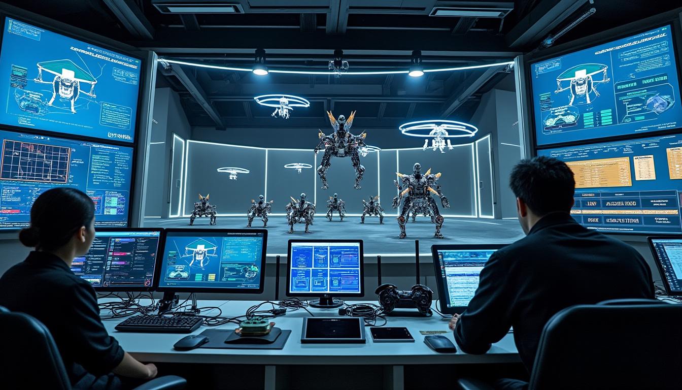 plongez dans les secrets d’un spectacle robotisé : explorez la programmation, la synchronisation des robots et la magie des effets spéciaux pour comprendre comment se crée un show spectaculaire.