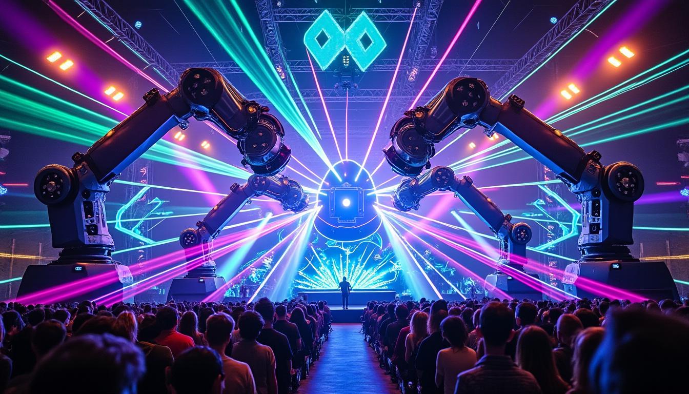 plongez dans les coulisses d’un show robotisé et explorez la programmation, la synchronisation et les effets spéciaux qui donnent vie à un spectacle haute technologie unique.