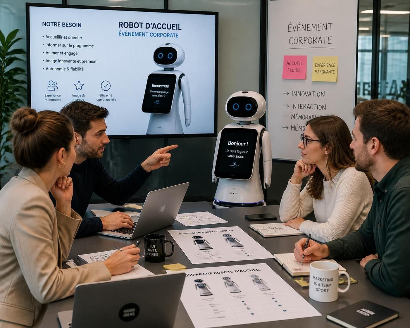 découvrez comment les robots d'accueil révolutionnent l'expérience des visiteurs en apportant une touche futuriste et innovante dès l'entrée de votre événement.