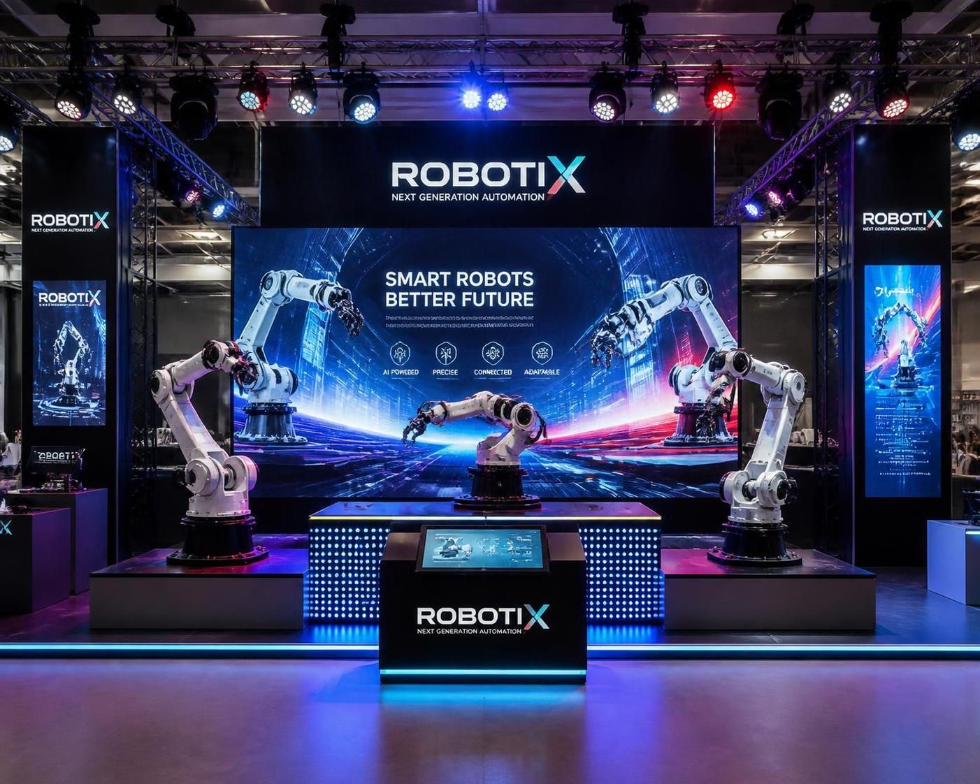 découvrez comment l'intégration de la robotique améliore l'impact visuel et favorise le succès d'un stand lors d'un salon dédié à l'innovation.