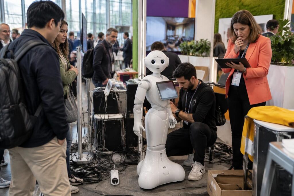 louez un robot humanoïde pour votre salon professionnel sans faux pas : découvrez les erreurs à éviter pour réussir votre animation et séduire vos visiteurs.